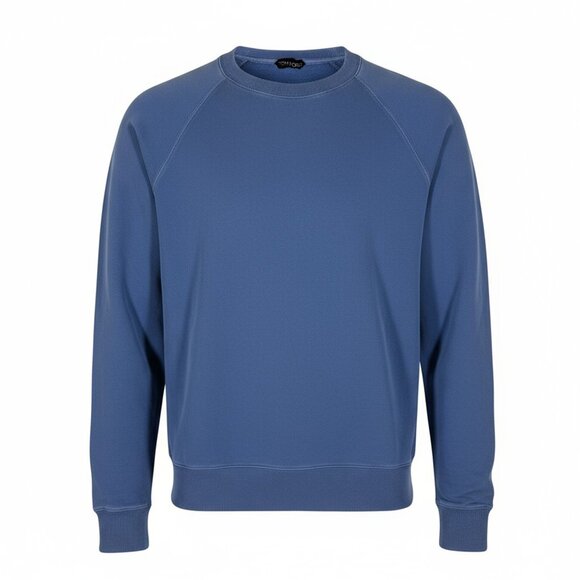 TOM FORD Men's Knit Sweatshirt Blue Size 52 Cotton - Picture 1 of 8